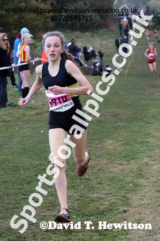Girls under-15s, 2016 National Cross Country Relays, Berry Hill Park, Mansfield. Photo: David T. Hewitson/Sports for All Pics